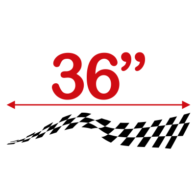 Checkered Stripes Trailer Decals - MxNumbers