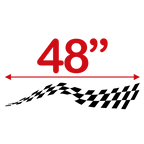 Checkered Stripes Trailer Decals - MxNumbers