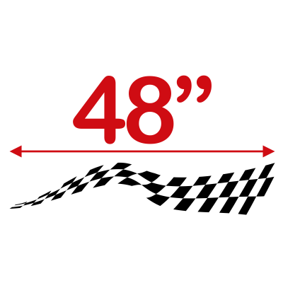 Checkered Stripes Trailer Decals - MxNumbers