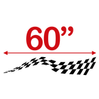 Checkered Stripes Trailer Decals - MxNumbers