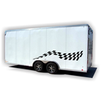 Checkered Stripes Trailer Decals - MxNumbers