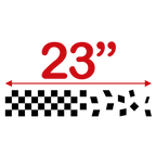 Checkered Stripes Trailer Decals - MxNumbers