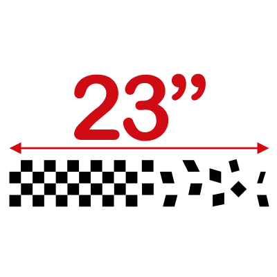 Checkered Stripes Trailer Decals - MxNumbers