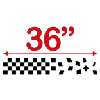 Checkered Stripes Trailer Decals - MxNumbers