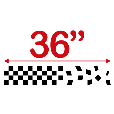 Checkered Stripes Trailer Decals - MxNumbers