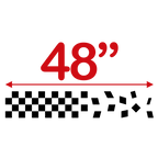 Checkered Stripes Trailer Decals - MxNumbers