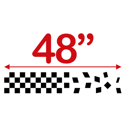 Checkered Stripes Trailer Decals - MxNumbers