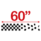 Checkered Stripes Trailer Decals - MxNumbers