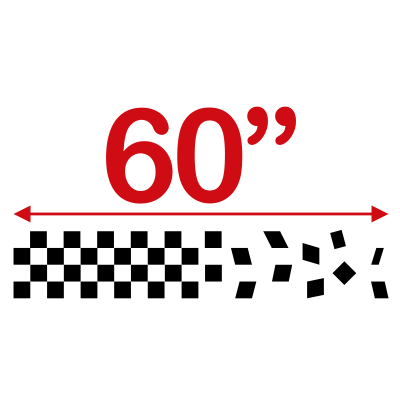 Checkered Stripes Trailer Decals - MxNumbers