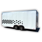 Checkered Stripes Trailer Decals - MxNumbers
