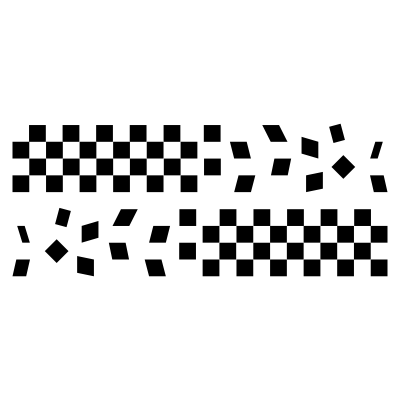 Checkered Stripes Trailer Decals - MxNumbers