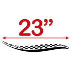 Checkered Stripes Trailer Decals - MxNumbers