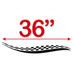 Checkered Stripes Trailer Decals - MxNumbers