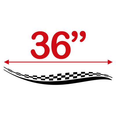 Checkered Stripes Trailer Decals - MxNumbers