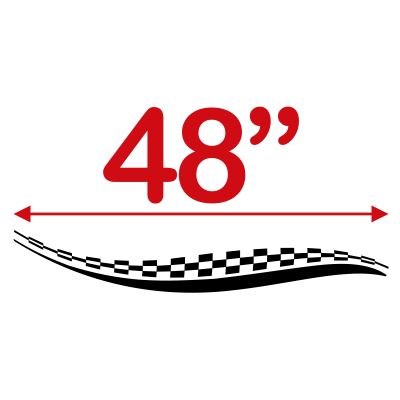 Checkered Stripes Trailer Decals - MxNumbers