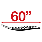 Checkered Stripes Trailer Decals - MxNumbers