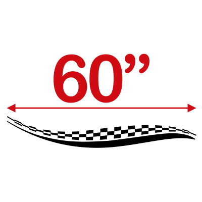 Checkered Stripes Trailer Decals - MxNumbers