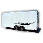 Checkered Stripes Trailer Decals - MxNumbers