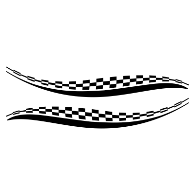 Checkered Stripes Trailer Decals - MxNumbers