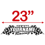 Team Custom Your Name with Race Flag Graphic Single Color - MxNumbers