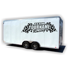 Team Custom Your Name with Race Flag Graphic Single Color - MxNumbers