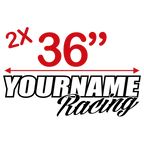 Custom Your Name Race Graphic Single Color - MxNumbers