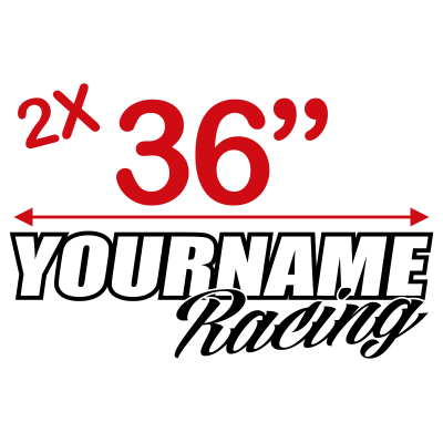 Custom Your Name Race Graphic Single Color - MxNumbers