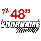 Custom Your Name Race Graphic Single Color - MxNumbers