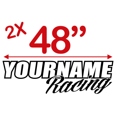 Custom Your Name Race Graphic Single Color - MxNumbers