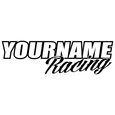 Custom Your Name Race Graphic Single Color - MxNumbers