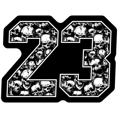 Skull Print Race Numbers -Printed & Laminated- - MxNumbers