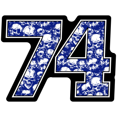 Skull Print Race Numbers -Printed & Laminated- - MxNumbers