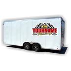 Team Your Name Racing with Number and Checkered Flag Decals - MxNumbers