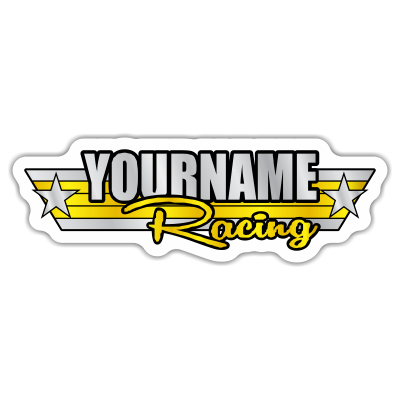Custom Your Name Racing Trailer Decals -Retro Style- - MxNumbers