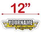 Custom Your Name Racing Trailer Decals -Retro Style- - MxNumbers