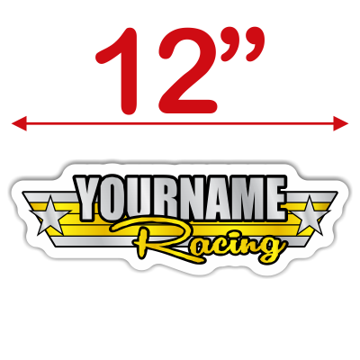 Custom Your Name Racing Trailer Decals -Retro Style- - MxNumbers