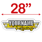 Custom Your Name Racing Trailer Decals -Retro Style- - MxNumbers