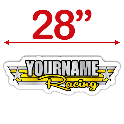 Custom Your Name Racing Trailer Decals -Retro Style- - MxNumbers