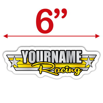 Custom Your Name Racing Trailer Decals -Retro Style- - MxNumbers