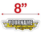 Custom Your Name Racing Trailer Decals -Retro Style- - MxNumbers