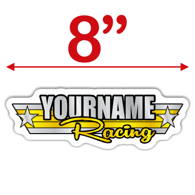Custom Your Name Racing Trailer Decals -Retro Style- - MxNumbers