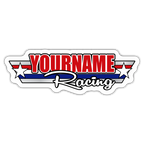 Custom Your Name Racing Trailer Decals -Retro American Style- - MxNumbers