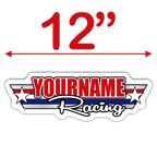 Custom Your Name Racing Trailer Decals -Retro American Style- - MxNumbers