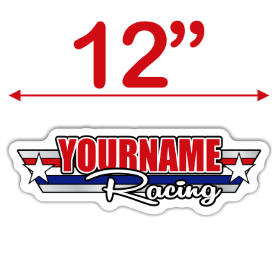 Custom Your Name Racing Trailer Decals -Retro American Style- - MxNumbers