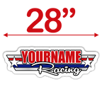 Custom Your Name Racing Trailer Decals -Retro American Style- - MxNumbers