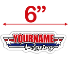 Custom Your Name Racing Trailer Decals -Retro American Style- - MxNumbers