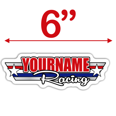 Custom Your Name Racing Trailer Decals -Retro American Style- - MxNumbers