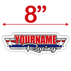 Custom Your Name Racing Trailer Decals -Retro American Style- - MxNumbers
