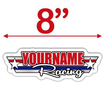 Custom Your Name Racing Trailer Decals -Retro American Style- - MxNumbers