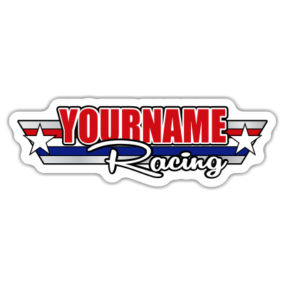 Custom Your Name Racing Trailer Decals -Retro American Style- - MxNumbers